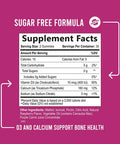Calcium with Vitamin D3 Sugar Free Gummies - Supports Bone Health & Teeth - Highly Concentrated Calcium & Vitamin D Gummy Chew Supplement - Natural, Non-GMO, & Gluten Free - Women & Men - 60 Gummies