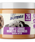 Fit Butters Birthday Cake Cashew Almond Butter Spread - Added Protein and Coconut Oil, Low Carb, Low Sugar, Gluten Free, Complete Protein Dessert Flavored Nut Butter