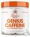 Genius Pills 100mg, Extended-Release Microencapsulated Pills - All- Non-Crash Sustained Energy, Focus & Concentration Supplement - Nootropic Brain Booster - 100 Capsules