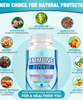 (2 Pack Immune Support Supplement, 10-In-1 Immune Defence With Vitamin C B6 B12 Vit D, Zinc, Echinacea Quercetin Turmeric Black Elderberry Extract Immune Boosters For Adult
