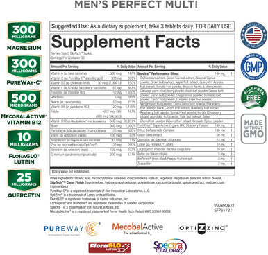 Bundle Mens Perfect Multi Womens Perfect Multi by Purity Products Men Supports Healthy Vitality Energy More Women Supports Urinary Tract Health Immunity Hair Skin Nails More