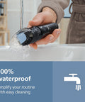 Norelco Philips 100% Waterproof Beard Trimmer 3000 Series With Self-Sharpening Blades 40 Adjustable Beard Trimmer Length Settings & Two Lift&Trim Combs Usb Charging Bt3620/40
