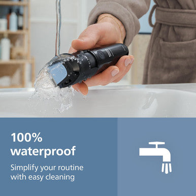 Norelco Philips 100% Waterproof Beard Trimmer 3000 Series With Self-Sharpening Blades 40 Adjustable Beard Trimmer Length Settings & Two Lift&Trim Combs Usb Charging Bt3620/40