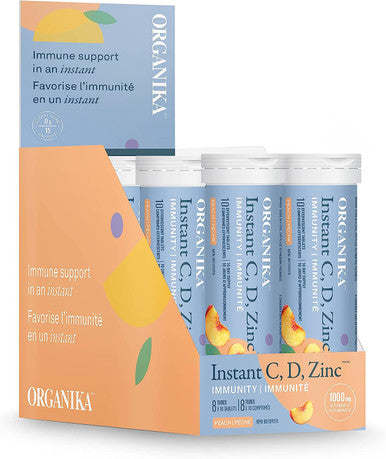 Instant C, D, Zinc Effervescent Tablets - Peach Flavour