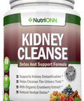 KIDNEY CLEANSE - Detox and Support For Urinary Tract, Bladder and Kidneys - All Herbal Supplement Formula With Organic Cranberry, Astragalus, Turmeric, Goldenrod, Gravel Root, Juniper and More