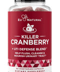Eu Natural 9-In-1 Killer Cranberry Pills for Women UTI Defense Blend with Clinically Studied Ingredients 9 Extract Urinary Tract Supplement Pine Bark Propolis Vitamin D & More 60 Fast-Acting Capsules