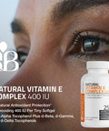 Bronson Natural Vitamin E Complex 400 I.U. Supplement (D-Alpha Tocopherol Plus D-Beta, D-Gamma, & D-Delta Tocopherols), Natural Antioxidant, 250 Softgels