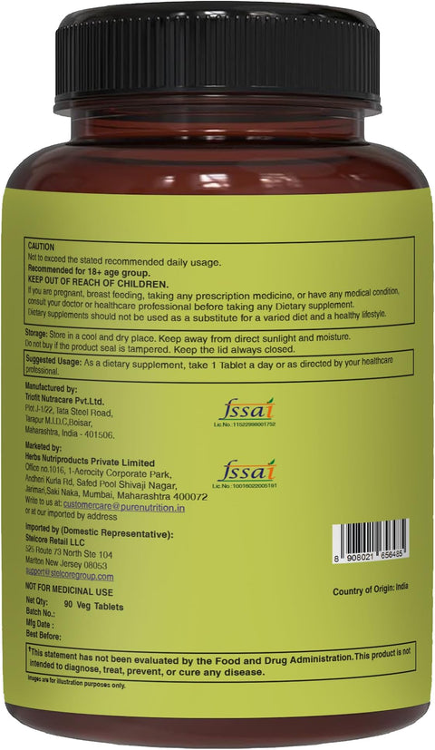 Pure Nutrition Whole Food Multivitamins for Men 90 Tabs OneADay 100% RDA 24 Natural Vitamins and Minerals All Natural Plant Based Men's Multivitamin 3 Months Supply