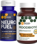 Natural Stacks NeuroFuel (45ct) and MoodBiotic Probiotics (30ct) for Focus, Memory, Motivation, Better Mood, Gut Health - 3rd Party Lab Tested, Gluten-Free, Highly Bioavailable, Paleo-Friendly