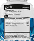 EBYSU BCAA Branched Chain Amino Acid Supplement 2:1:1 L-Leucine, L-Isoleucine, and L-Valine 120 Capsules