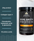 Ancient Nutrition Bone Broth Protein Turmeric 20 Servings