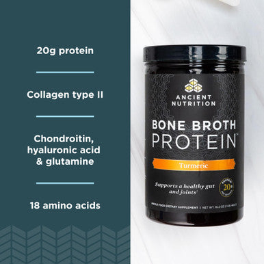 Ancient Nutrition Bone Broth Protein Turmeric 20 Servings