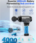 Bob And Brad T2 Massage Gun, Percussion Muscle Massage Gun Deep Tissue With 10Mm Amplitude, 4000 Mah Battery Handheld Electric Massager For Athletes Pain Relief, Fsa And Hsa Eligible
