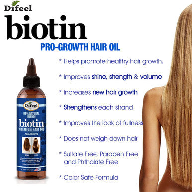 Difeel Biotin Progrowth Premium Hair Oil 8 oz.