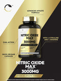 Carlyle Nitric Oxide Supplement 3000mg | 120 Capsules | Pre Workout with L-Arginine & L-Citrulline | Non-GMO Gluten