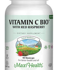 Maxi Health Vitamin C Bio with C Red Raspberry Lemon Bioflavonoids Vain and Capillary Support 90 Capsules Kosher for Passover