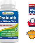Best Naturals Probiotic 10 Strains & 30 Billion Cfu Intestinal Flora 60 Veggie Capsules (60 Count (Pack Of 1))