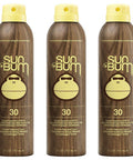 Sun Bum Original Moisturizing Sunscreen Spray SPF 30 | Vegan and Reef Friendly | Octinoxate & Oxybenzone Free | Broad Spectrum UVA/UVB Sunscreen with Vitamin E | 6 oz | Pack of 3