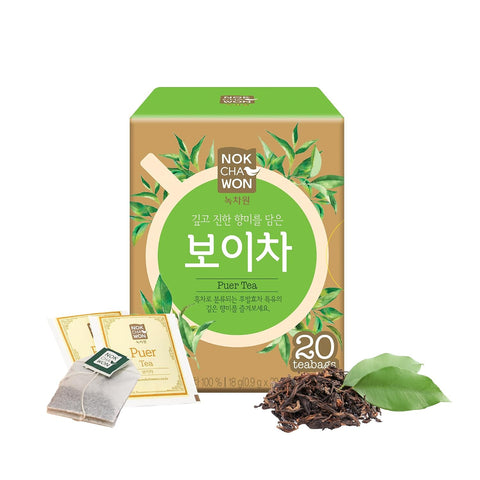 [Nokchawon] Korean Mulberry Leaf Tea Bags, Caffeine Free Herbal Infusion, Mild Green Taste for Daily Wellness & Carb Control Diet, 40 Count