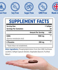 GABA with L-Theanine Supplement 1200mg - High Bioavailable Liposomal GABA Supplements, 60 Capsules for Adults
