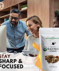 Mother Nature Organics Superfoods for Organic Living Organic Raw Black Maca Root Powder Premium Usda Certified Ideal For Men and Women Boost Workouts Enhance Muscle Recovery Non-Gmo Vegan Superfood