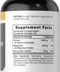 Calcium Magnesium Zinc | 400 Caplets Value Size | Vegetarian, Non-Gmo, Gluten Free Supplement | By Carlyle