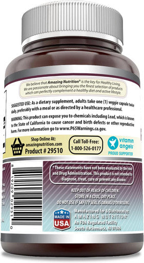 Amazing Nutrition Formulas Marshmallow Root Supplement | 480 Mg Per Serving | 100 Veggie Capsules | Non-GMO | Gluten | Made in USA