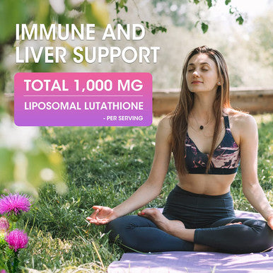 iMATCHME Liposomal Glutathione Liquid 1000 mg, Glutathione Supplement with Milk Thistle Extract, Antioxidant Supplement for Detoxification, Liver Detox Cleanse, Immune Health Support, Non-GMO, Vegan