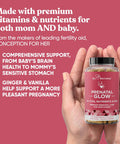 Eu Natural Glow Prenatal Vitamins for Women 20-in-1 for Healthy Pregnancy and Fetal Development Folic Acid & Vegan DHA For Baby's Growth & A Comfortable Pregnancy 60 Nourishing Capsules