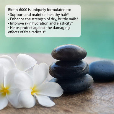 Irwin Naturals Biotin-6000 Supports Healthy Skin Hair & Nails - Strength + Protection With High Potency 6000 Mcg Bamboo Avocado Coconut & More - Maximum Absorption - 60 Liquid Softgels