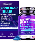 Megneta Methylene Blue Pharmaceutical Grade Capsules For Humans - Triple-Pathway Formula With Pure Mb Nac L-5-Mthf L-Theanine& Methyl B12 | Cognition Mental Clarity Cellular Energy & Antioxidant Support