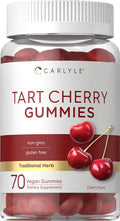 Carlyle Tart Cherry Gummies | 2000mg | 70 Count | Cherry Flavor | Vegan Non-GMO and Gluten Formula