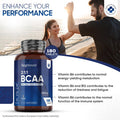 Weightworld BCAA Tablet 2000mg Per Serving - 180 Protein Tablets (3 Months Supply) - 2:1:1 Branched Chain Amino Acids Tablets with Vitamin B12 & B6 - BCAA Powder Alternative - Pre Workout Supplement for Energy