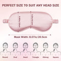 Amrules Sleep Mask Adjustable Silk Eye Mask For Sleeping Soft Sleeping Eye Shade Cover For Women Good For Blocking Light Reducing Puffiness Enhancing Sleep Quality (Blush Pink & Black) Set Of 2