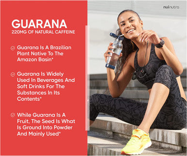Nui Nutra Guarana Powder Supplement | 80 Grams | 220mg of Natural Caffeine from Guarana Powder in Every Serving | 80 Servings | Brazilian Herbal Supplement | Supports Focus & Energy