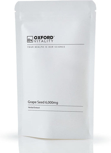 Grape Seed Tablets | 6000mg Supplement | Antioxidant, Vision Care & Vascular Heath | Oxford Vitality