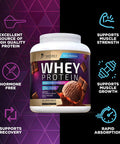 Nature'S Nutrition Whey Protein Powder 24g - Chocolate Ice Cream Whey Isolate Protein for Muscle Growth Support - Premium Whey Powder for Fast Absorbing and Easy Digesting for Men and Women Gluten - 24 Servings