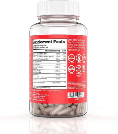 CLEAN+LEAN IMMUNITY SHIELD 'PLUS'-Multi-stage Immunity Boost- Elderberry+Echinacea+Turmeric+Vitamin C+Zinc+Garlic+5 billion immunity Probiotics- Fuels, Strengthens & Alerts to defend & respond!