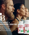 Bronson Beet Root + L-Arginine 2000 Mg Nitric Oxide Production- Non-Gmo, 120 Vegetarian Capsules