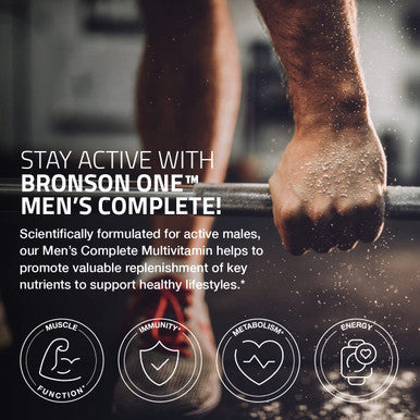 Bronson ONE Daily Mens Complete Multivitamin Multimineral Once-Daily Multi for Active Men, 180 Tablets