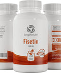 LongLifeNutri Fisetin Supplement 100Mg 120 Vegetarian Capsules | Natural Bioflavonoid Polyphenols | Aging And Longevity Powder Pills | Senolytic Sirtuin Activator | Energy Levels | Rhus Succedanea
