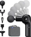Bob And Brad D2 Mini Massage Gun With 6 Adjustable Angle, Small Deep Tissue Massage Gun, Travel Portable Percussion Muscle Massager Gun With 5 Speeds And 5 Replacement Heads, Fsa And Hsa Eligible