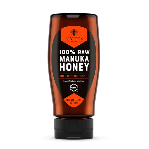 Nate's Manuka Honey - 13.2 oz Squeeze Bottle | Raw - New Zealand - MGO 512+ - UMF Certified 15+