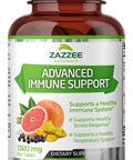Zazzee Advanced Immune Support, 1300 Mg Per Tablet, 30 Vegan Tablets, 30 Day Supply, 1000 Mg Vitamin C, 1000 Mg Echinacea, 1000