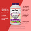 Webber Naturals Cranberry Supplement with Vitamin C 10080 mg of Cranberries and 180 mg of Vitamin C per Serving 180 Softgels NonGMO Gluten Sugar Supports Urinary Tract and Immune Health
