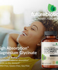 Futurebiotics Magnesium Glycinate 200 Mg Per Serving Chelated For High Absorption, Gentle On Stomach, Non-Gmo, 120 Vegetarian Capsules