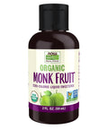NOW Foods, Certified Organic Monk Fruit Liquid, Zero-Calorie Liquid Sweetener, Non-GMO, Low Glycemic Impact, 2-Ounce