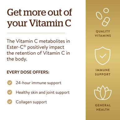 Solgar Ester-C Plus 500 Mg Vitamin C With Citrus Bioflavonoids - 90 Capsules