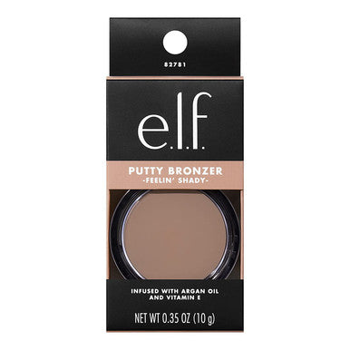 e.l.f. Putty Bronzer Creamy Highly Pigmented Formula Creates a LongLasting Bronzed Glow Infused with Argan Oil Vitamin E Feelin Shady 0.35 Oz 10g