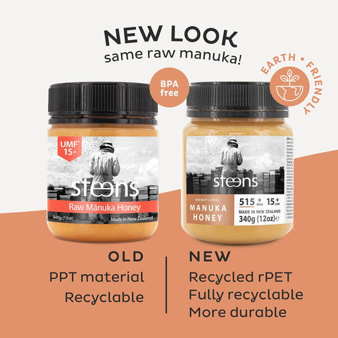 STEENS NZ Beekeeper 15Plus Manuka Honey, 340 GR